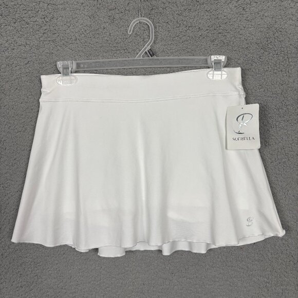 Sofibella Women's Tennis/Golf Skort UPF 50 White Large New With Tag's. - Picture 1 of 11